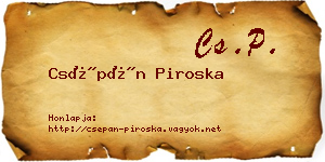 Csépán Piroska névjegykártya