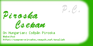 piroska csepan business card