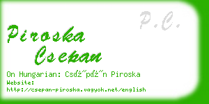 piroska csepan business card